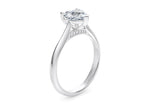 Iris Solitaire Platinum Heart Engagement Ring