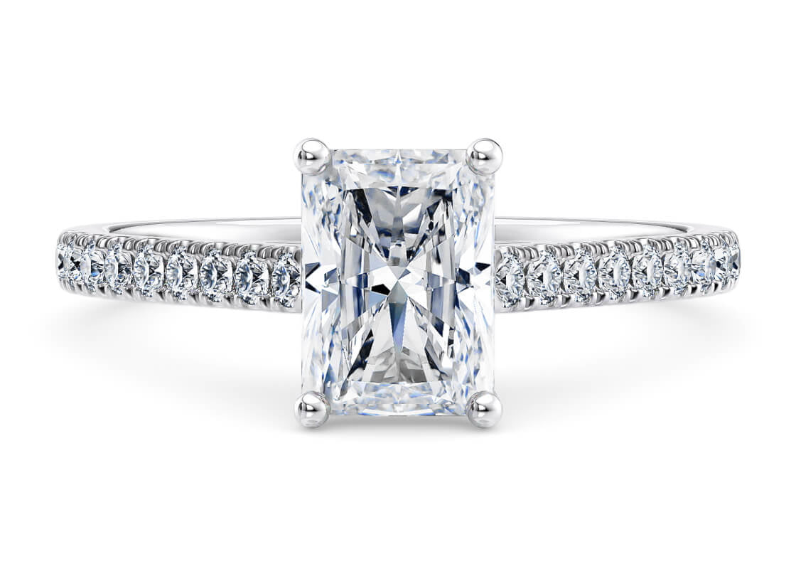 1477 Vintage Platinum Radiant Engagement Ring