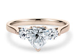 Roma Trilogy Rose Gold 18k Heart Engagement Ring