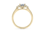 Hampstead Halo Yellow Gold 18k Emerald Engagement Ring