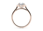 Minerva Halo Rose Gold 18k Round Engagement Ring