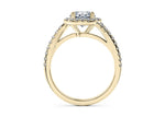 Kew Halo Yellow Gold 18k Round Engagement Ring