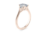 Paris Trilogy Rose Gold 18k Emerald Engagement Ring