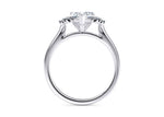 Rosa Vintage Platinum Heart Engagement Ring