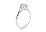Paris Trilogy Platinum Oval Engagement Ring
