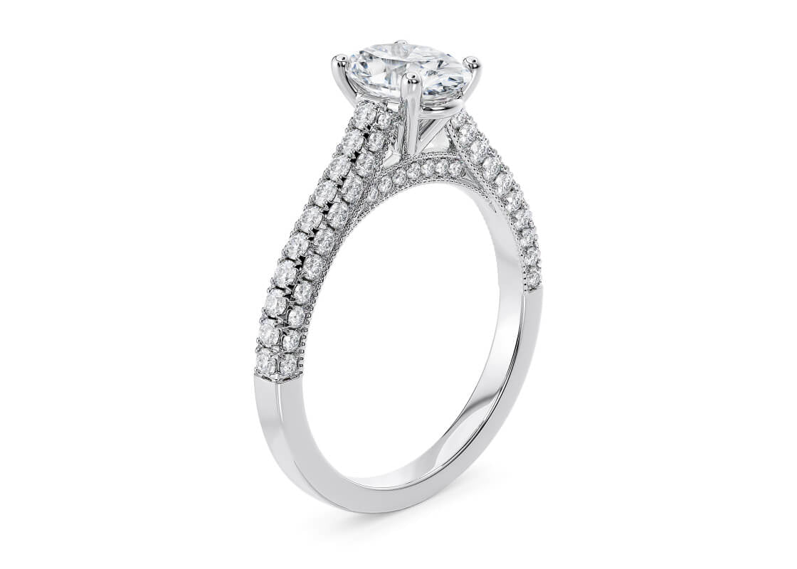 Bloomsbury Vintage Platinum Oval Engagement Ring