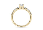 Lyra Diamond Band Yellow Gold 18k Pear Engagement Ring