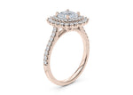 Berkeley Halo Rose Gold 18k Cushion Engagement Ring