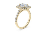 Berkeley Halo Yellow Gold 18k Radiant Engagement Ring