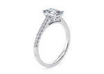 1477 Vintage Platinum Emerald Engagement Ring