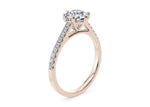 1477 Vintage Rose Gold 18k Round Engagement Ring