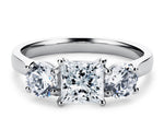 Roma Trilogy Platinum Princess Engagement Ring