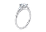 Alexandria Trilogy Platinum Round Engagement Ring