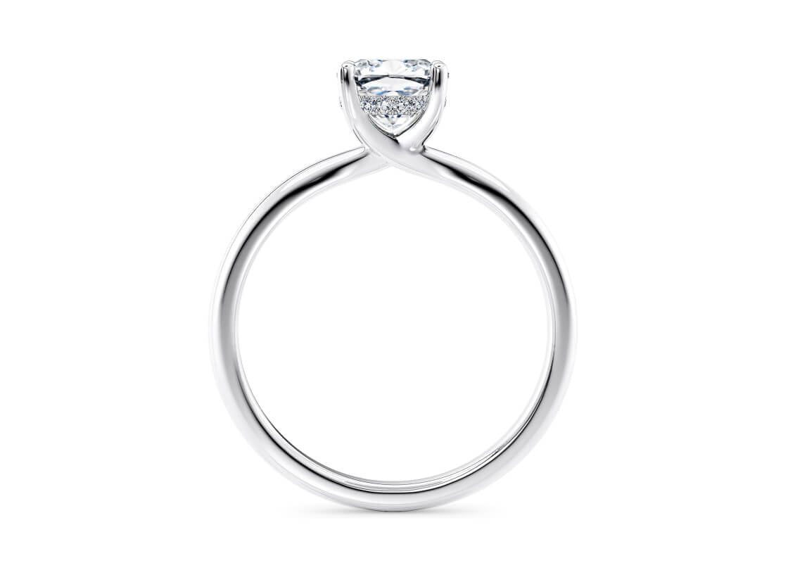 Paloma Solitaire Platinum Cushion Engagement Ring