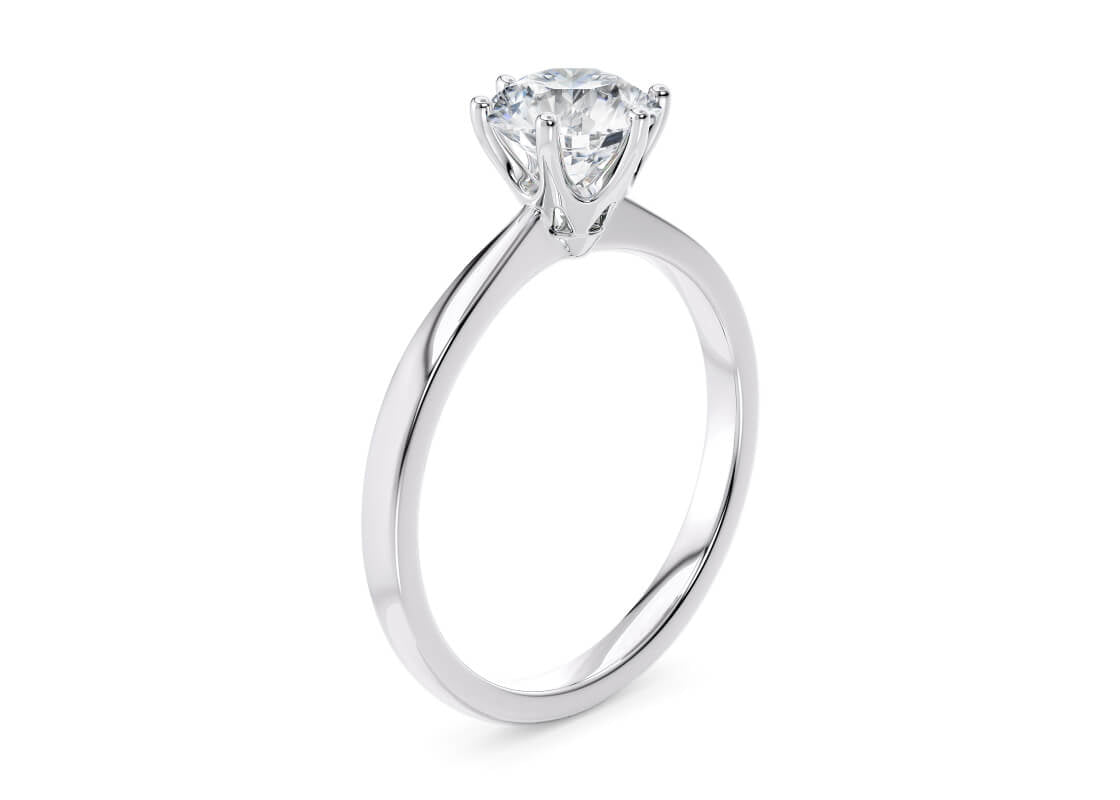 Grace Solitaire Platinum Round Engagement Ring