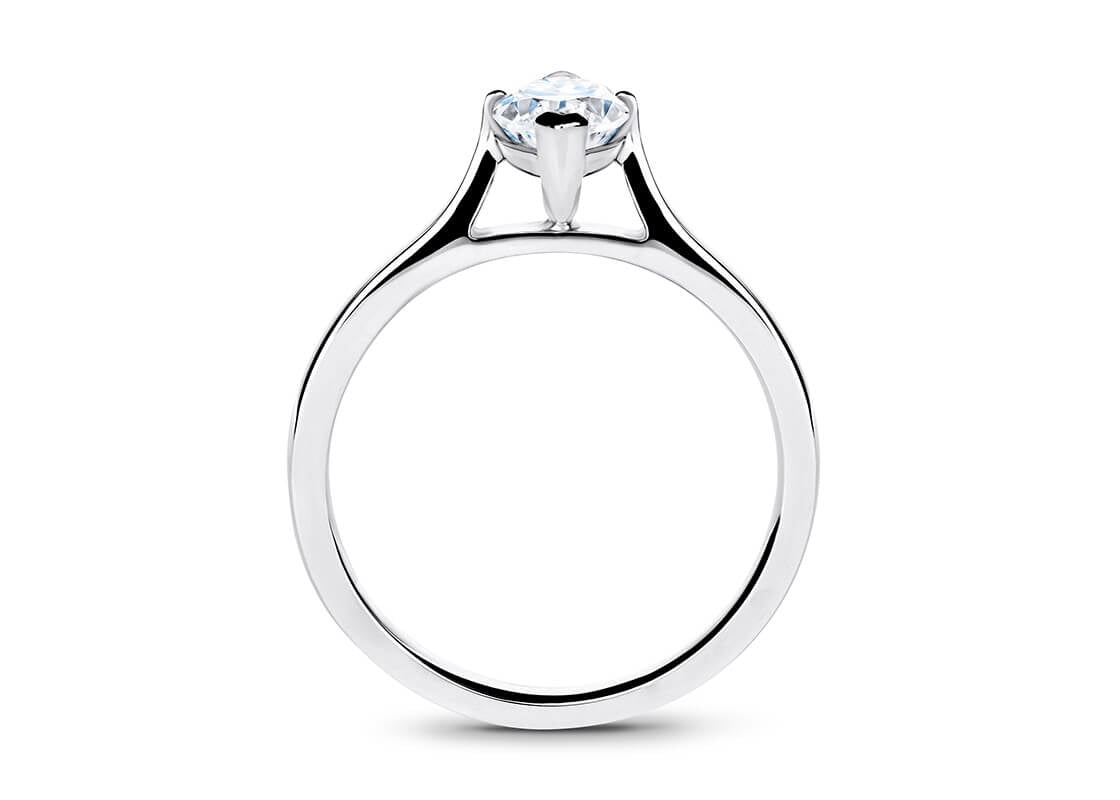 Contour Solitaire Platinum Marquise Engagement Ring