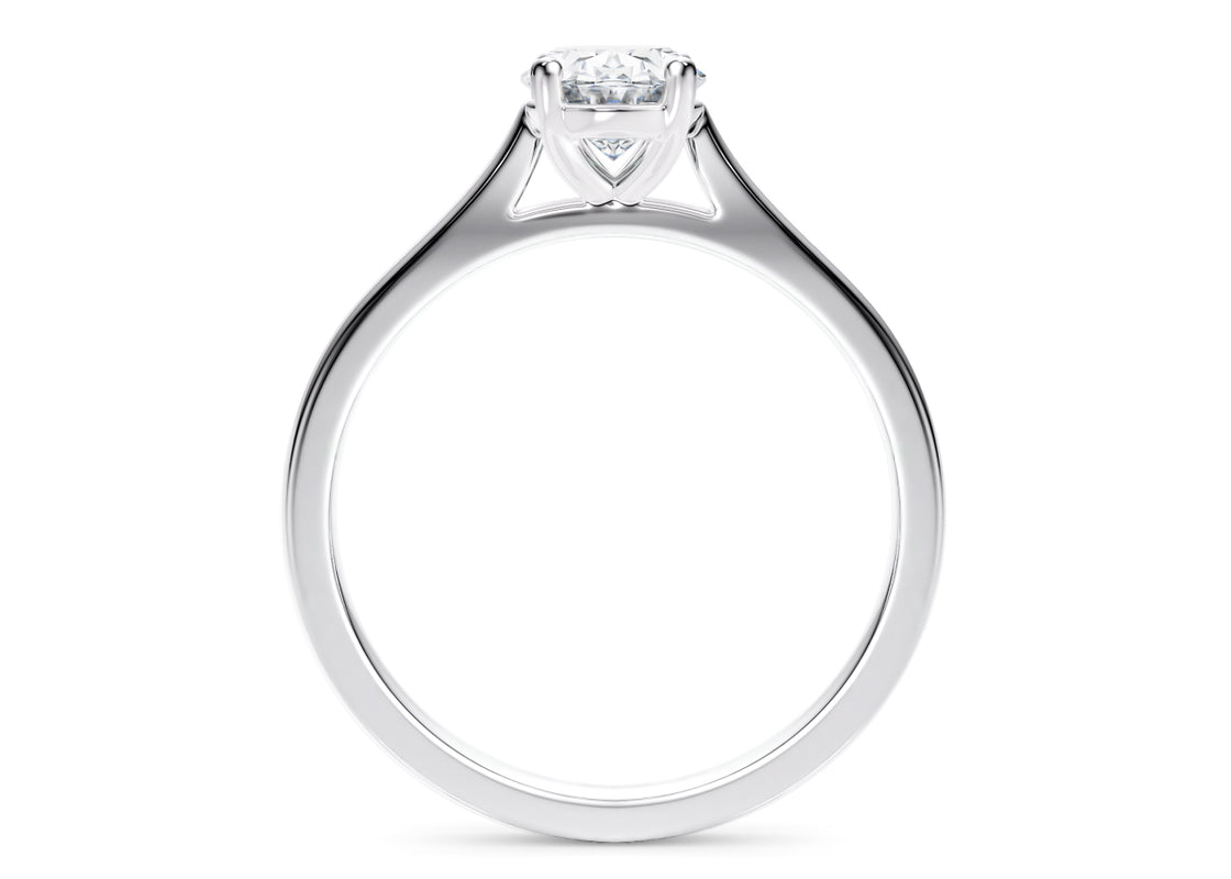 Contour Solitaire White Gold 18k Oval Engagement Ring