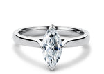Contour Solitaire Platinum Marquise Engagement Ring