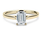 Contour Solitaire Yellow Gold 18k Emerald Engagement Ring