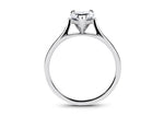 Contour Solitaire Platinum Heart Engagement Ring