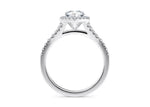 Battersea Halo Platinum Pear Engagement Ring