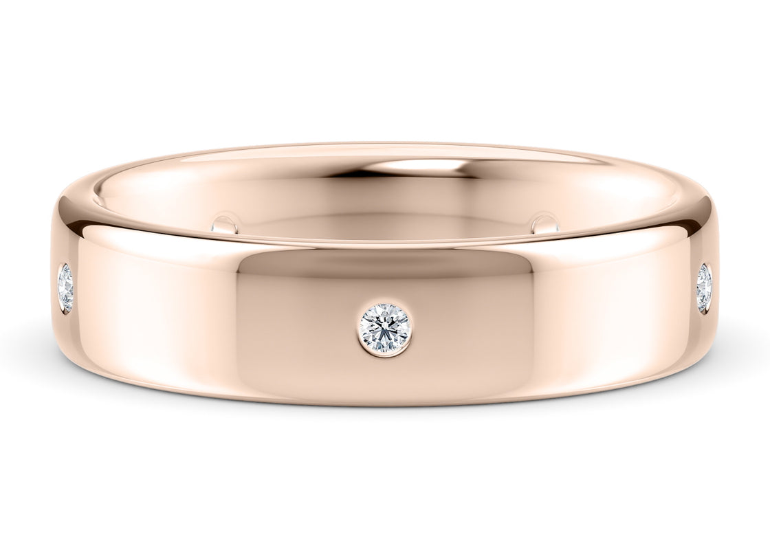 Augustus Rose Gold 18k Wedding Band