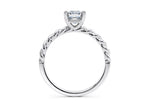 Ascot Solitaire Platinum Asscher Engagement Ring