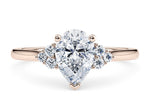 Rosa Vintage Rose Gold 18k Pear Engagement Ring