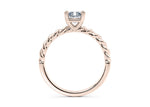 Ascot Solitaire Rose Gold 18k Radiant Engagement Ring