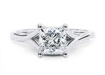 Hanover Solitaire Platinum Princess Engagement Ring