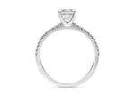Aria Diamond Band White Gold 18k Asscher Engagement Ring