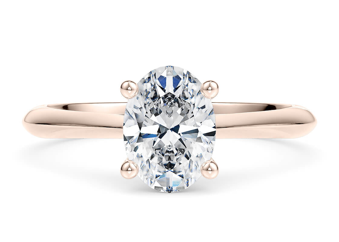 Iris Solitaire Rose Gold 18k Oval Engagement Ring