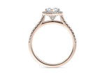 Aphrodite Halo Rose Gold 18k Pear Engagement Ring