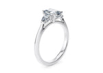 Florence Trilogy Platinum Emerald Engagement Ring