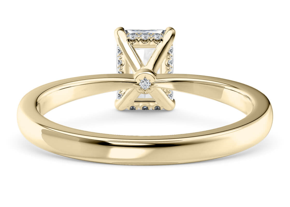 Starlight Solitaire Yellow Gold 18k Radiant Engagement Ring