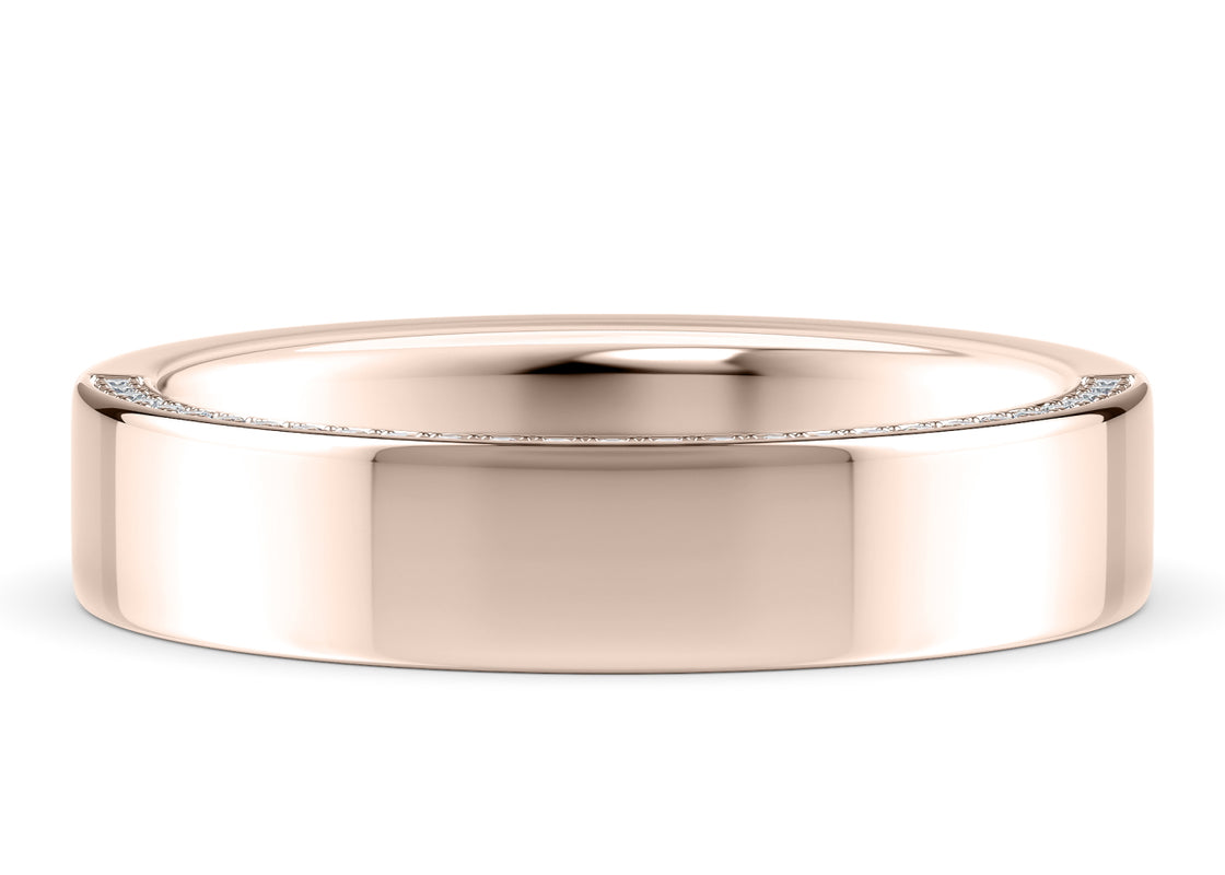 Alexander Rose Gold 18k Lab Grown Wedding Band