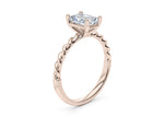 Ascot Solitaire Rose Gold 18k Radiant Engagement Ring