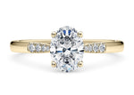 Thea Diamond Band Yellow Gold 18k Oval Engagement Ring