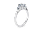 Florence Trilogy Platinum Cushion Engagement Ring