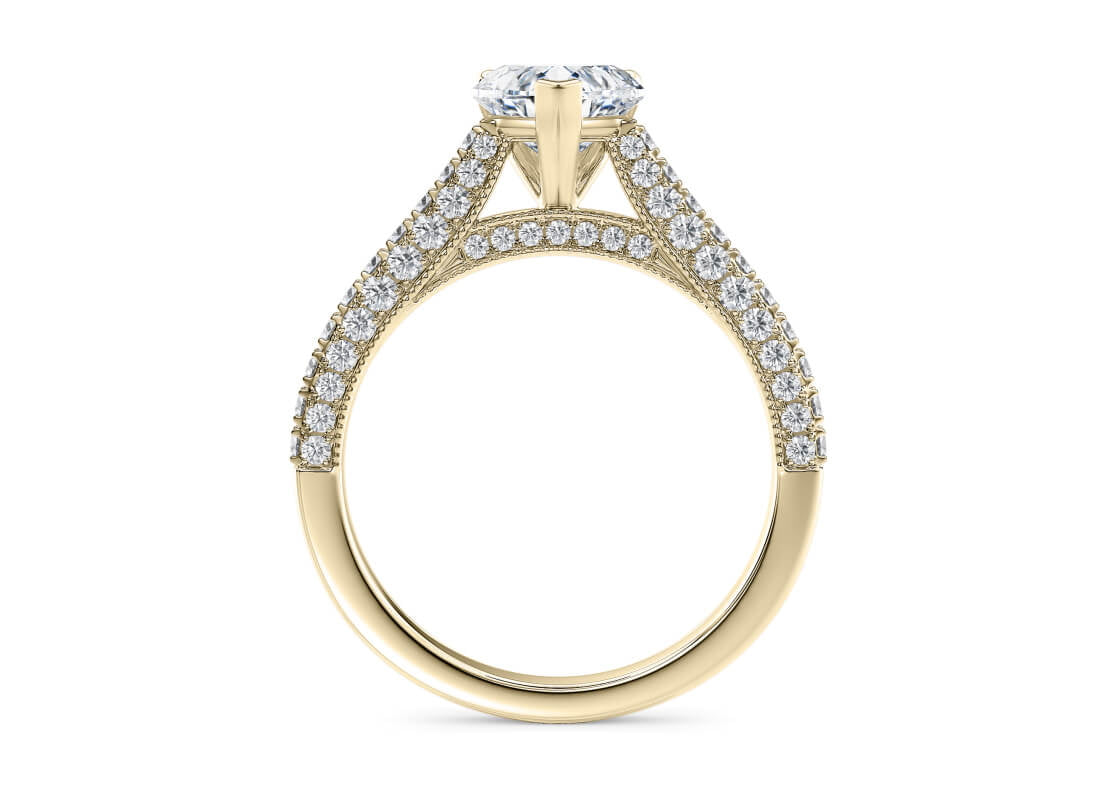 Bloomsbury Vintage Yellow Gold 18k Heart Engagement Ring