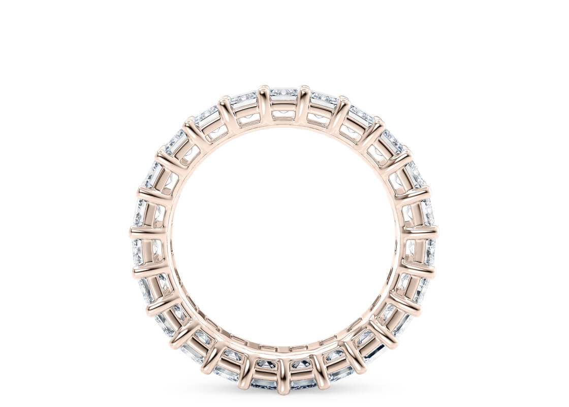 Regent Emerald Full Set Rose Gold 18k Natural Eternity Ring