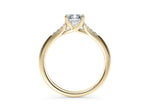 Thea Diamond Band Yellow Gold 18k Radiant Engagement Ring