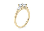 Alexandria Trilogy Yellow Gold 18k Princess Engagement Ring