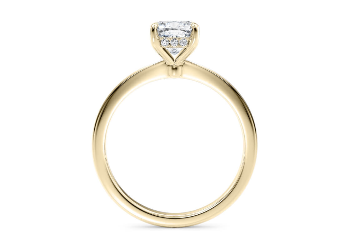 Starlight Solitaire Yellow Gold 18k Cushion Engagement Ring