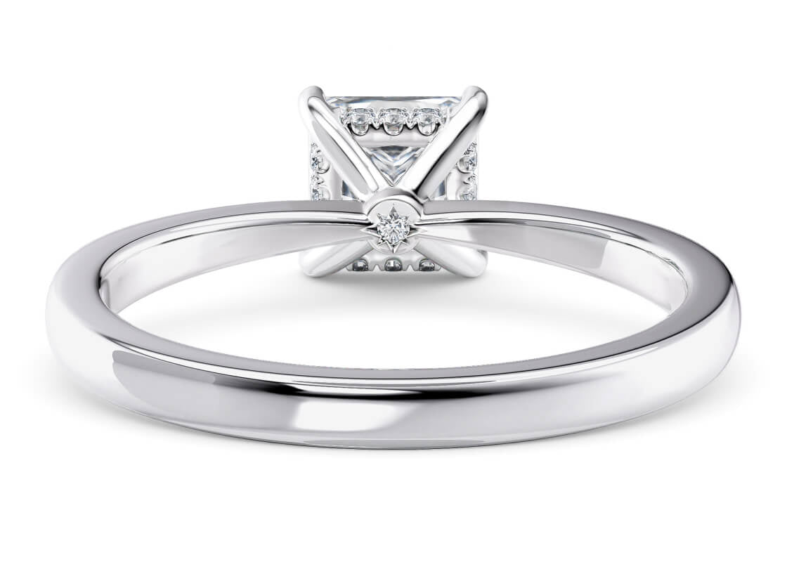 Starlight Solitaire Platinum Princess Engagement Ring