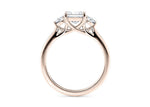 Valencia Trilogy Rose Gold 18k Princess Engagement Ring