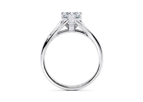 Hanover Solitaire Platinum Heart Engagement Ring