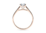 1477 Vintage Rose Gold 18k Cushion Engagement Ring