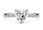 Delicacy Vintage Platinum Heart Engagement Ring