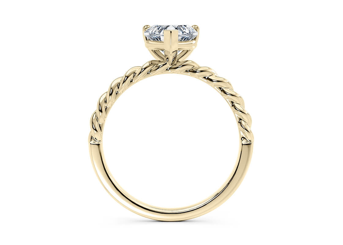 Ascot Solitaire Yellow Gold 18k Heart Engagement Ring